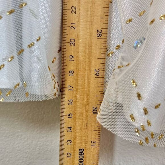 Vintage Jessica McClintock for Gunne Sax Gold & Cream Strapless Sweetheart Dress - Picture 6 of 8